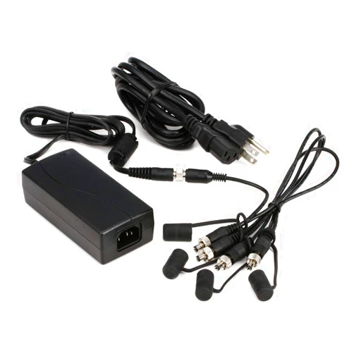 Shure PS124L Power Supply with One In/Four Out DC Coaxial Connectors and Locking Power Connectors for use with multiple GLXD4, ULXP4, ULXS4 and ULXD4 Receivers and P9T Transmitters