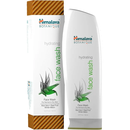 Himalaya Botanique Aloe Vera Hydrating Face Wash for Deep Cleansing and Ultra Moisturizing for Dry, Itchy Skin, 5.07 oz