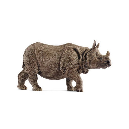 Schleich Wild Life, Animal Figurine, Animal Toys for Boys and Girls 3-8 Years Old, Indian Rhinoceros, Ages 3+