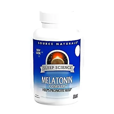 Source Naturals Sleep Science Melatonin Complex 3mg Peppermint With GABA, B-6 & More - Supports Natural Sleep/Wake Patterns & Rhythms - Non Habit - 50 Lozenges