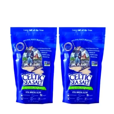 Celtic Sea Salt Resealable Bags, Fine Ground, 1 Pound, 2 Count 1 Pound (Pack of 2) Bag Sea Salt