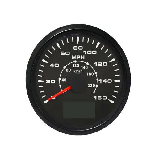 ELING Universal GPS Speedometer Gauge 160MPH 220KM/H Trip Counter Odometer for Car Racing Motorcycle 85mm 12V 24V