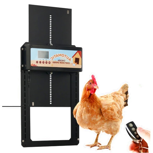 CO-Z Automatic Chicken Coop Door, Solar Chicken Coop Door with Light Sensor & Timed Control, Electric Chicken Coop Door Opener with IR Sensor & Display Screen for Duck Rabbit Goose NotIncl Solar Panel