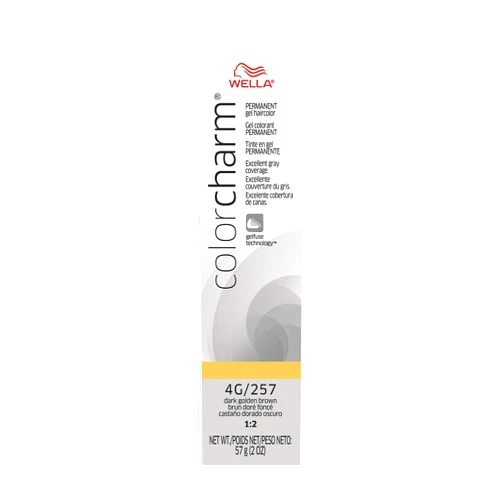 Color Charm COLORCHARM Permanent Gel, Hair Color for Gray Coverage, 4G Dark Golden Brown