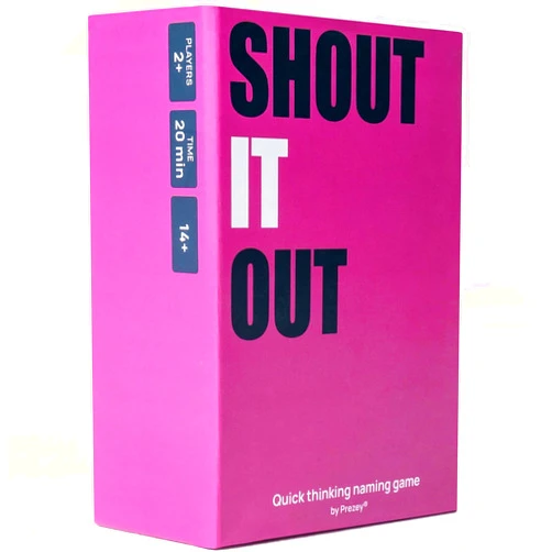 Prezey Shout It Out Category Game - 250 Card Games. Perfect for Stocking Stuffers for Kids, Board Games, Family Games, Adult Games, Party Games