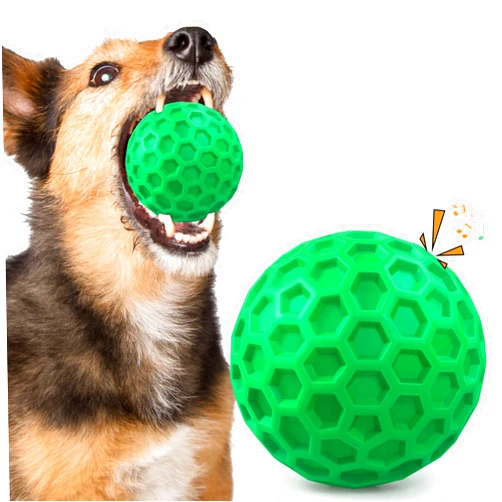 ZRIFAQESW Tough Dog Chew Toys for Aggressive Chewers, Indestructible Dog Balls for Aggressive Chewers, Squeaky Balls for Dogs, Squeaky Dog Toys for Large Dogs,Funny Dog Squeaky Ball Heavy Duty Dog Toy