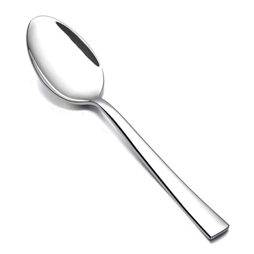 E-far Dinner Spoons Set of 6, E-far 7.9 Inch Stainless Steel Soup Spoons Tablespoons for Home, Kitchen or Restaurant, Non-toxic & Mirror Polished, Squared Edge & Dishwasher Safe