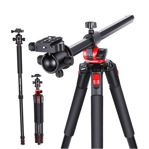 NEEWER 72 inch Camera Tripod Monopod with Center Column and Ball Head Aluminum, Arca Type QR Plate, Bag, Horizontal Tripod Overhead Camera Mount for DSLR Camera, Video Camcorder, Max Load: 33lb