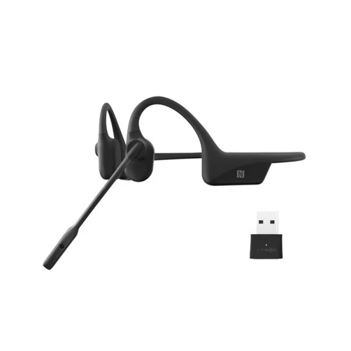AfterShokz OpenComm UC-Bluetooth Stereo Computer Headset with Loop 100-Bone Conduction Wireless PC Headphones with Noise-Canceling Boom Microphone for Home Office Business Commercial Use,with Bookmark