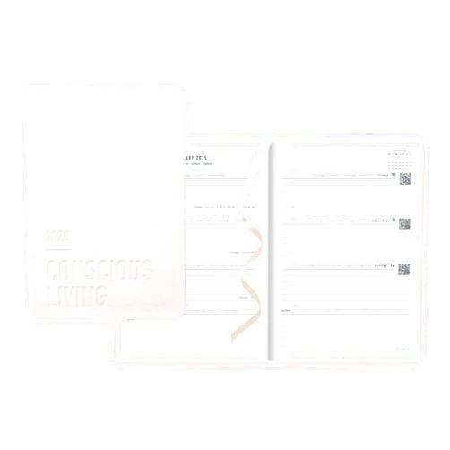 Letts of London Conscious 2025 Weekly/Monthly Planner, 12 Months, January to December, Sewn Binding, A5 Size, 8.25