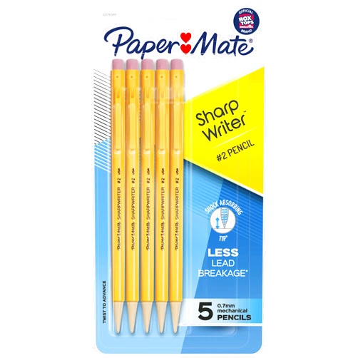 Paper Mate Papermate 3037631PP SharpWriter Mechanical Pencils, Twistable Tip, 0.7 Mm, Pack of 1 Blister, Total 5 Pencils