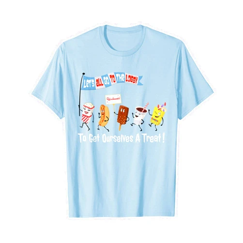 Beans Hot Tees Let’s All Go To The Lobby Treat Retro style tee Movie Funny T-Shirt