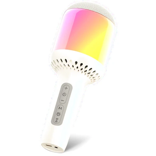 SONDTUO Bluetooth Karaoke Microphone with 360-degree LED Lights, Wireless Portable Singing Mic with 6 Voice Effects, Bluetooth 5.3, Dual Mics Sync, Up to 10H Playtime for Adults Kids Home Party/Gifts