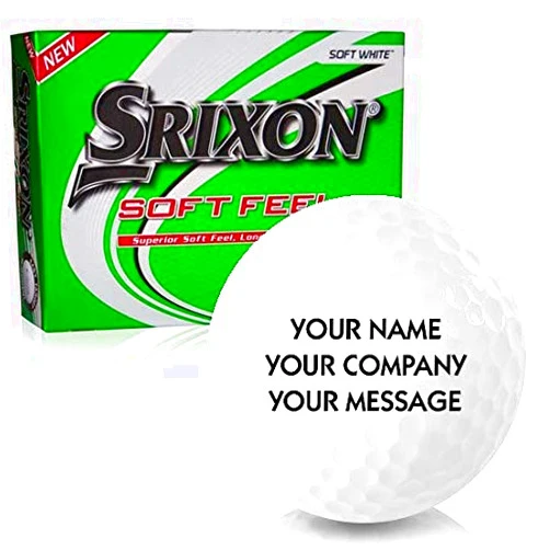 Srixon Soft Feel 12 Personalized Golf Balls, White