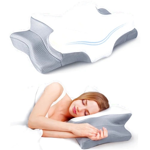 Cozyplayer Ultra Pain Relief Cooling Pillow for Neck Support, Adjustable Cervical Pillow Cozy Sleeping, Odorless Ergonomic Contour Memory Foam Pillows, Orthopedic Bed Pillow for Side Back Stomach Sleeper