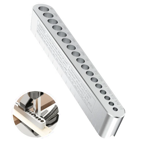 BI CLHS Drill Guide Portable V-Drill Guide Block Handheld Drill Guide Jig, STD1000DGNP 17 SAE Hole Sizes from 1/8