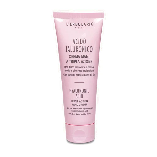 L'Erbolario LErbolario Hyaluronic Acid Triple Action Hand Cream, 2.5 oz - Hand Lotion - With Shea Butter - Aromatic Scent - Moisturizing - Cruelty-Free