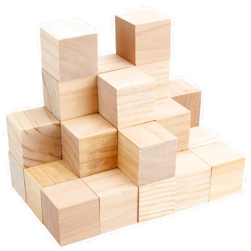 HEIHAK 30 PCS 2 Inch Wood Blocks, 5x5x5cm Premium Natural Solid Blank Wooden Cubes Set, Square Unfinished Craft Wood Blocks Bulk for Crafting DIY Projects