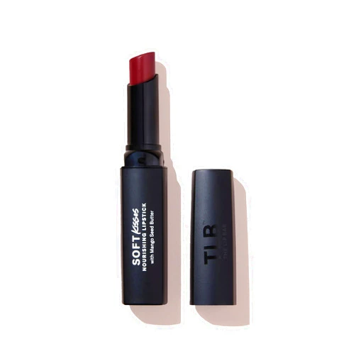 The Lip Bar Soft Kisses Nourishing Vegan Lipstick, with Moisturizing Mango Seed Butter, Satin Finish, Level Up - Berry