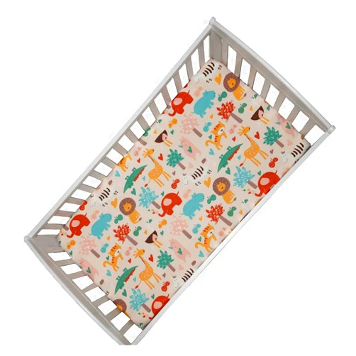 AITAZZ Fitted Crib Sheet Organic Cotton Baby Crib Mattress Sheet Nursery Bedding Sheet for Boys and Girls Toddler Sheet (Color : SK006)