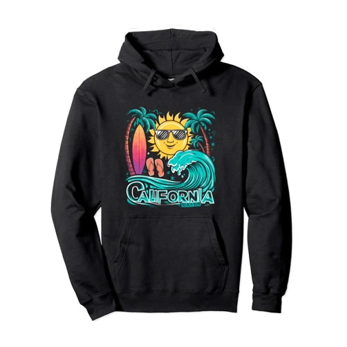 MNBOBS California Beach Bum Pullover Hoodie