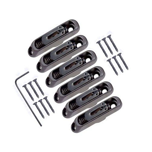 Uitndvyte 6pcs Single Pieces Bridge Saddles Tailpiece For 4 String Bass Guitar Spare Parts