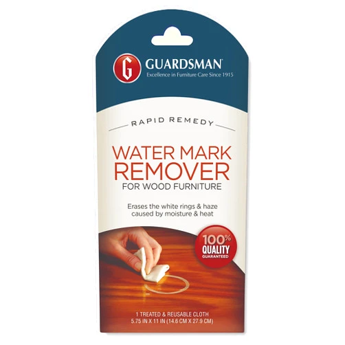 Guardsman Reusable Water Mark Remover Cloth | Wood Cleaner for White Rings & Haze Caused By Moisture and Heat, 1 Count