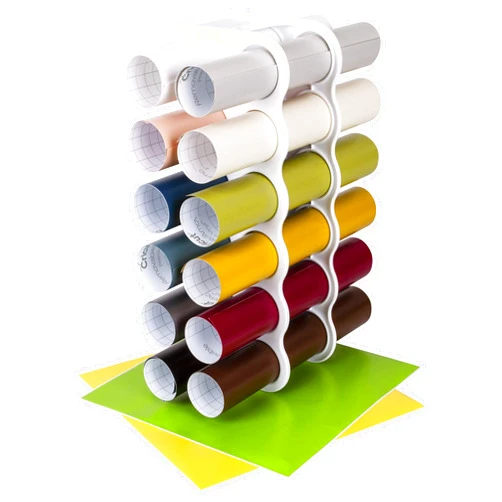 ArtBin 6864AS Vinyl Storage Rack, Stores 12 Vinyl Rolls, White