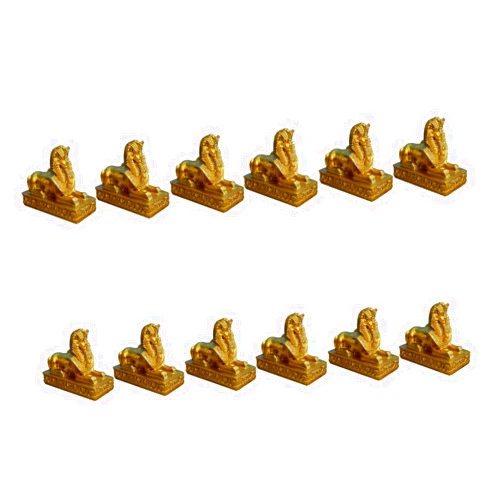 VOSAREA 12 Pcs Sphinx Ornament Restaurant Decoration Desktop Resin Adornment Kids Toy Simulation Sphinx Small Sphinx Model Home Decor Resin Craft Desktop Ornament Teaching Prop Photo Prop