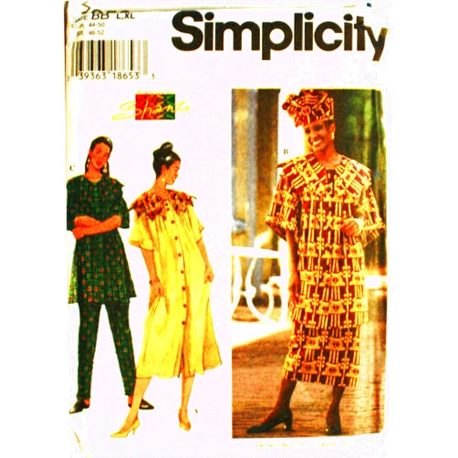 Simplicity OOP Simplicity Pattern 7052. Misses Szs 18/20 & 22/24 Dress, Top, Skirt, Pants. Designs By SHANTI