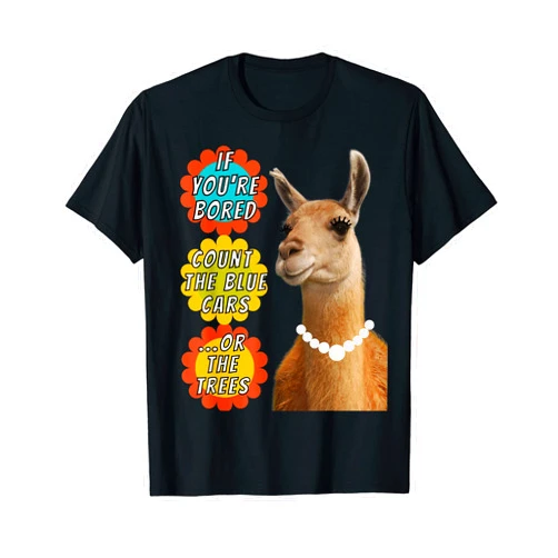 Lamama Vacay Retro graphic of Llama Mama road trip vacation fun mom quote T-Shirt