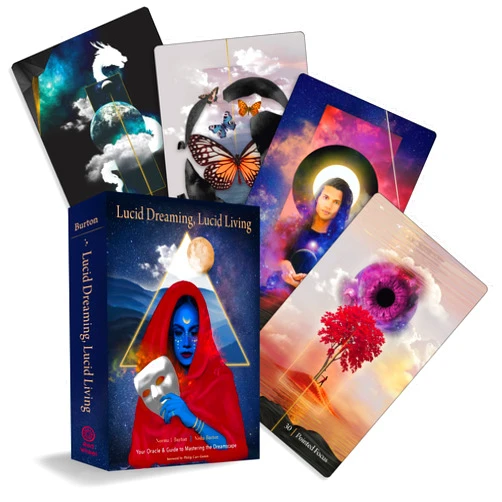 Nisha Burton,Norma J. Burton,Philip Carr-Gomm Lucid Dreaming, Lucid Living: Your Oracle and Guide to Mastering the Dreamscape (Includes 44 Full-Color Cards & 200-Page Guidebook)
