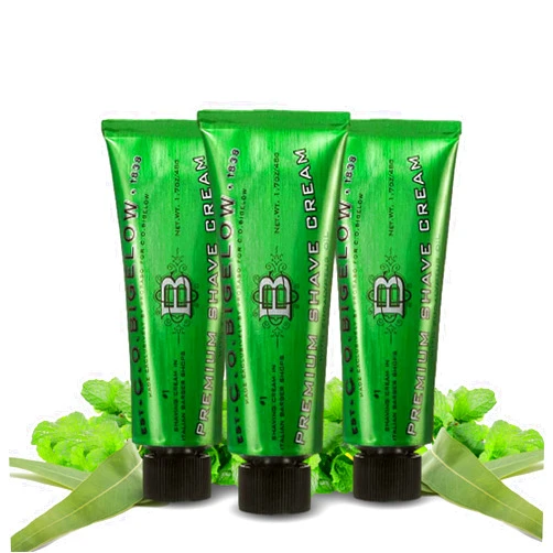 C. O. Bigelow C.O. Bigelow Travel Shaving Cream for Men, Travel Sized Shave Cream, 1.7 Oz with Eucalyptus and Coconut Oil to Protect Against Razor Burn and Irritation, For All Skin Types, Pack of 3