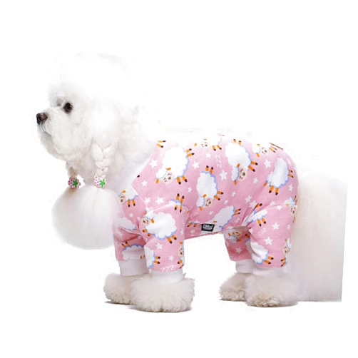 Miaododo Pink Puppy Christmas Dog Clothes Pajamas for Small Medium Dogs Girl Boy,Funny Pet Cat Dog Shirts Costume Sweaters Pjs Onesie Shirt,Doggie Onesies Cat Pet Outfit Frenchie Clothes