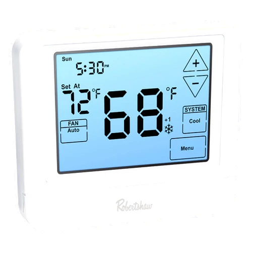 Robertshaw RS9320T Pro Series 7-Day Programmable Touchscreen Thermostat, Multi-Stage, 3 Heat, 2 Cool White