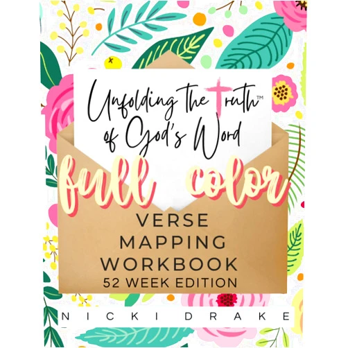 Nicki Drake Verse Mapping Workbook: 52 weeks of Unfolding the Truth of God's Word: Full Color Edition with Gray Grid Dot Pages Paperback: Unfolding Truth ™ Series