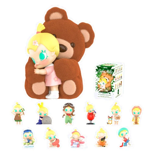 POP MART Baby Molly My Huggable Discovery Series Figures, Blind Box Figures, Random Design Action Figures Collectible Toys Home Decorations, Holiday Birthday Gifts, Single Box