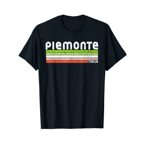 Italian Flag Souvenirs and Gift T-Shirts Piemonte Italia T-Shirt - Retro Piedmont Italy Tee Shirt T-Shirt