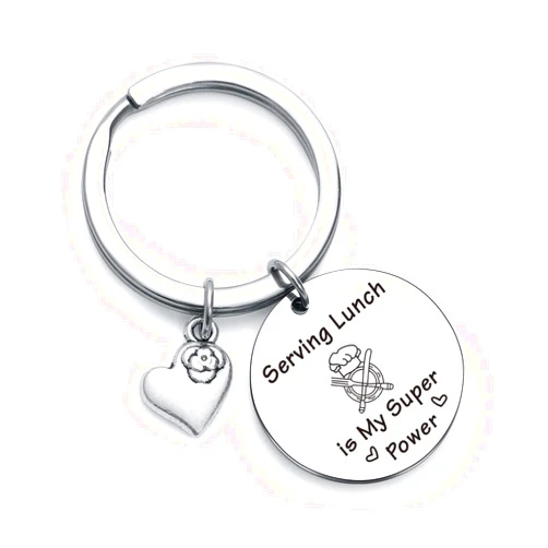 TzrNhm Blossom School Cafeteria Lady Jewelry Cafeteria Worker Keychain Cafeteria Worker Gift school cafeteria manager Jewelry