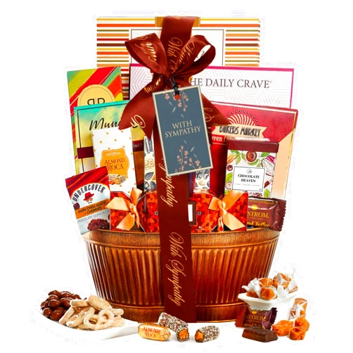 Broadway Basketeers Sympathy Gift Baskets – Bereavement & Condolences Care Package with Gourmet Snacks - Thoughtful Sympathy Gifts Delivery for Loss of Loved One, Funeral, or Kosher Shiva