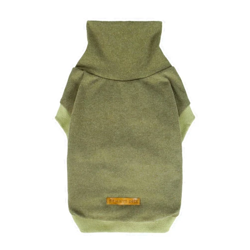 Fitwarm Turtleneck Fleece Dog Sweater, Thermal Dog Winter Clothes for Small Dogs Boy Girl, Lightweight Dog Cold Weather Coat, Doggy Pullover Jumper, Pet Outfit, Military Green, Olive Green, Medium