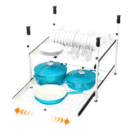 Hisencn Expandable 2-Tier Pull Out Cabinet Organizer, 13