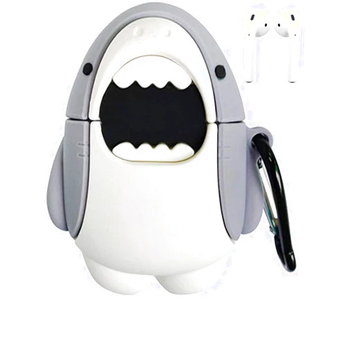 Dudoct Compatible for Airpods 1/2 Case Cover, 3D Cute Cartoon Funny Fun, Silicone Air pods Stylish Chic Character Skin Keychain Kits,Funny Boys Girls Kids Teens Women Cases for Airpods 1&2