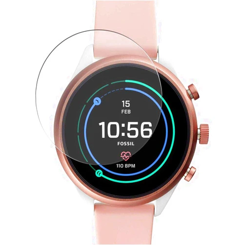 Puccy 3 Pack Tempered Glass Screen Protector Film, compatible with FOSSIL Smartwatch FTW6022 Protectors Guard new version