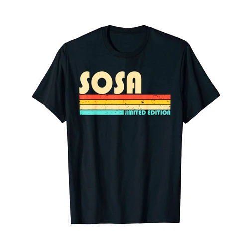 Customized Family Last Name Gifts Christmas Team SOSA Surname Funny Retro Vintage 80s 90s Birthday Reunion T-Shirt