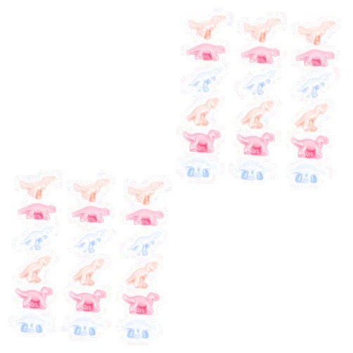 LABRIMP 36 Pcs Dinosaur 3d Impression Whoa Dough Cake Decorating Molds Dough Molds Baking Playdo 3d Dinosaurs Rice Kids Clay Diy Dinosaur Color Dough Chocolate Candies Plastic Fudge Child