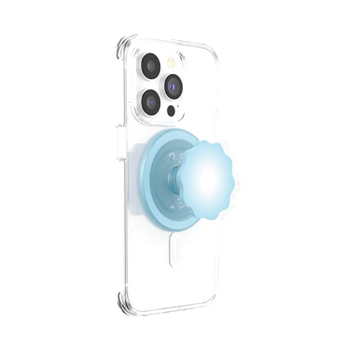 PopSockets Round Phone Grip Compatible with MagSafe, Adapter Ring for MagSafe Included, Phone Holder, Wireless Charging Compatible - Blue Sigh
