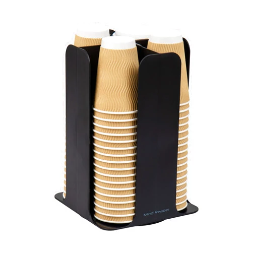 Mind Reader Lid Carousel, Countertop Org Coffee Bar, Beverage Cup Holder, Plastic, L x 7.75