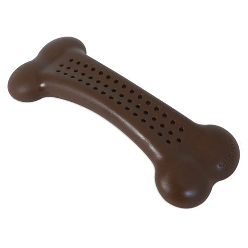 Pet Qwerks Barkbone Flavorit Peanut Butter Flavor Bone - Fillable Surface for Spreads; Tough Durable Toys for Aggressive Power Chewers | Made in USA - Medium & Small Dogs