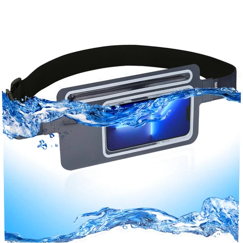 MOVOYEE Dry Bags Waterproof Fanny Pack Women for Swimming Kayaking Men Running Belt Bag Boating Beach Rafting Travel Camping Hiking Waist Pack Slim,Small Waist Bag Water Sports Phone Pouch Kids Black